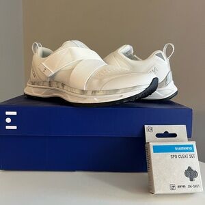 Tiems Women's White Cycling Shoes